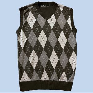 Y2k NWOT V-Neck Argyle Sweater Vest